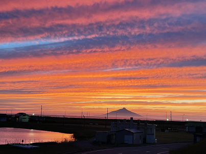鏡沼公園の夕焼け